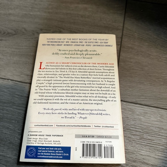 You think it I’ll say it paperback book by Curtis Sittenfeld - Picture 2 of 3